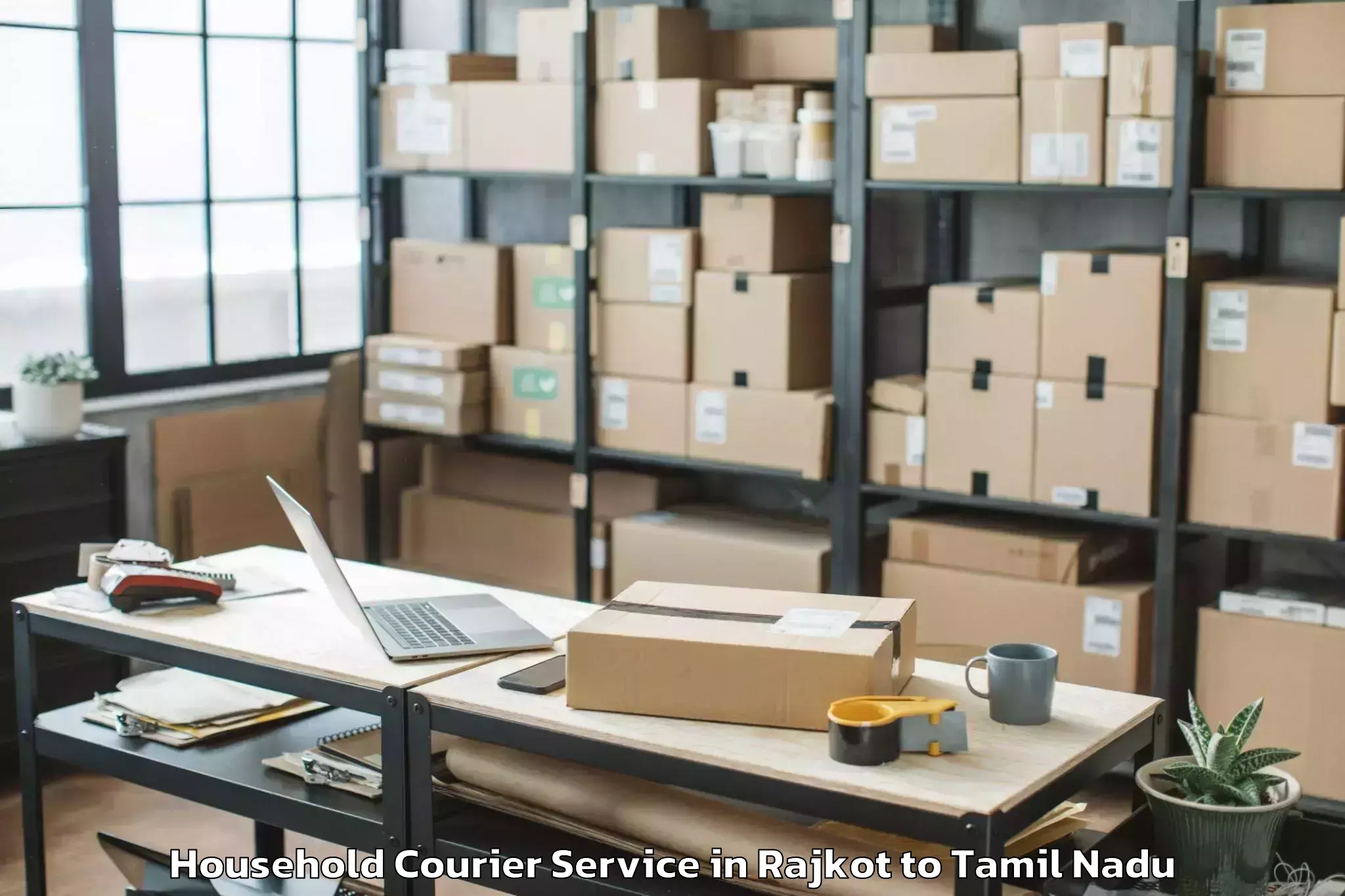 Quality Rajkot to Tamil University Thanjavur Household Courier